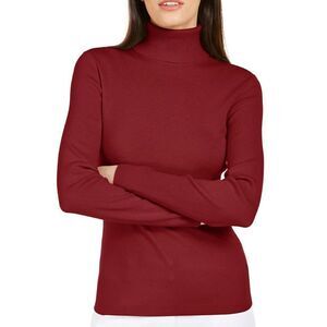 Anne Klein Turtleneck Top size Large in Red - NEW